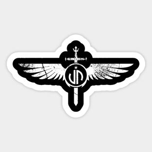 JP Designs - sword & wings crest Sticker